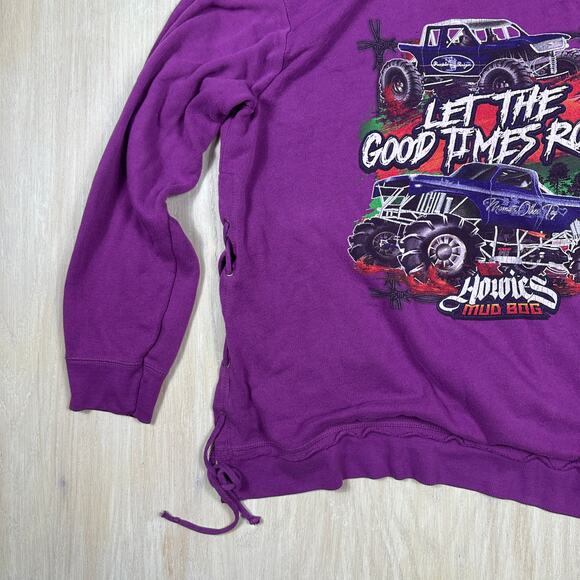 MV Sport Howies Mud Bog Monster Truck Graphic Pullover Hoodie Casual Sweater XL - Picture 13 of 16